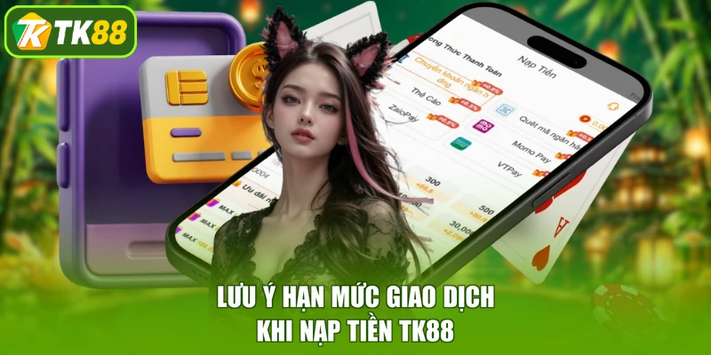 Lưu ý hạn mức giao dịch khi nạp tiền TK88